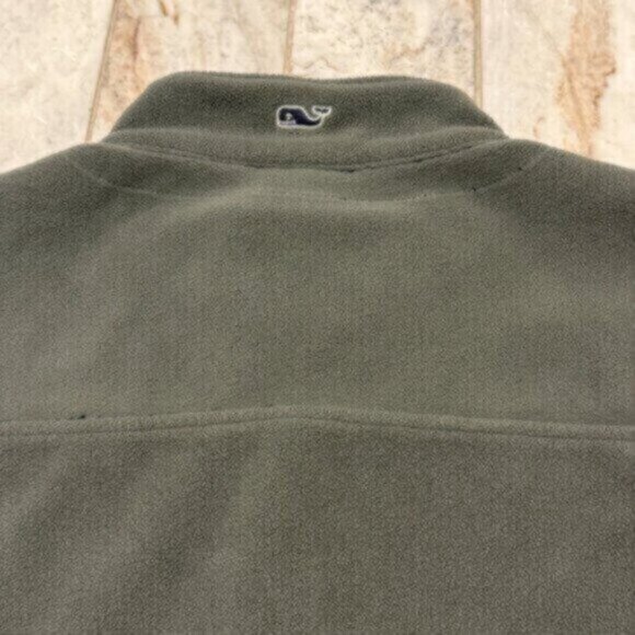 Vineyard Vines men's large gray 1/4 zip Shep fleece pullover - Picture 4 of 5